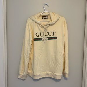 Cream Branded Hoodie